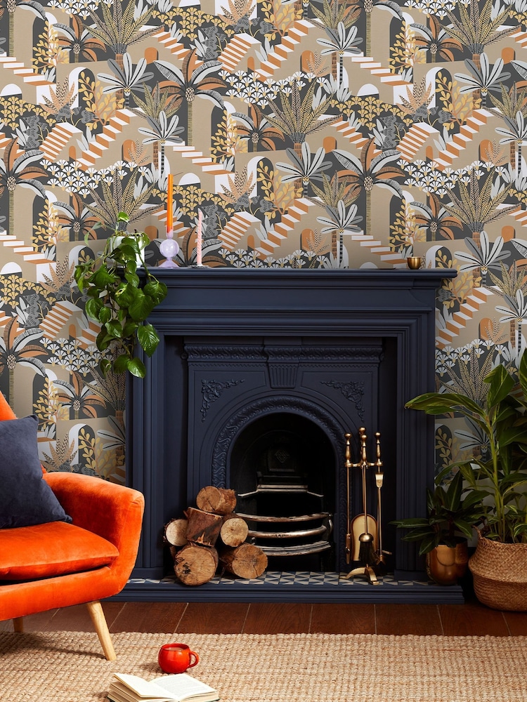 Graham & Brown Ochre Envy Vacay 10M Wallpaper - Image 1 of 3 Graham & Brown Ochre Envy Vacay 10M Wallpaper - Image 1 of 3