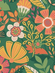 Graham & Brown Forest Green Oopsy Daisy Blue Lilac Wallpaper - Image 2 of 3