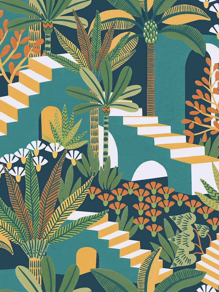 Graham & Brown Tropical Night Envy Vacay 10M Wallpaper - Image 2 of 3 Graham & Brown Tropical Night Envy Vacay 10M Wallpaper - Image 2 of 3