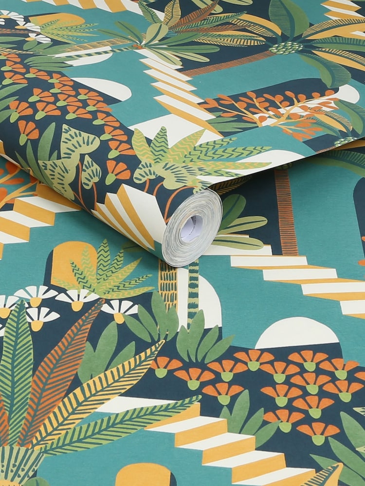 Graham & Brown Tropical Night Envy Vacay 10M Wallpaper - Image 3 of 3 Graham & Brown Tropical Night Envy Vacay 10M Wallpaper - Image 3 of 3