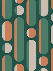 Graham & Brown Bottle Green Rust Envy Morse 10M Wallpaper - Image 2 of 4