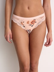 Cream Print/Navy 2 Pack Knickers - Image 3 of 10
