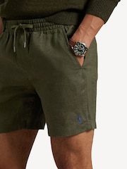 Polo Ralph Lauren Green 6-inch Polo Prepster Linen Shorts - Image 4 of 4