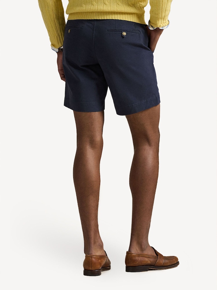 Polo Ralph Lauren Blue Straight Fit 8-inch Stretch Chino Shorts - Image 2 of 6 Polo Ralph Lauren Blue Straight Fit 8-inch Stretch Chino Shorts - Image 2 of 6