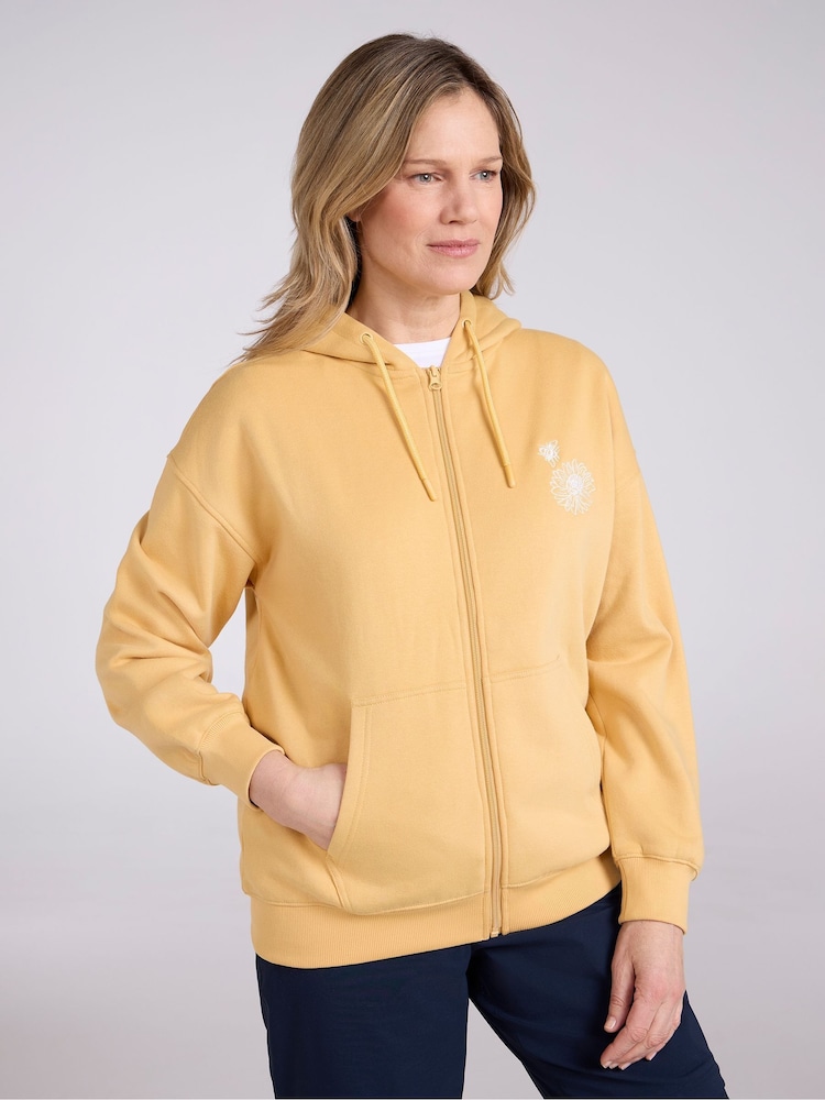 Ženski kapucar z zadrgo in vezenino sončnice Mountain Warehouse - Slika 1 iz 9 Ženski kapucar z zadrgo in vezenino sončnice Mountain Warehouse - Slika 1 iz 9