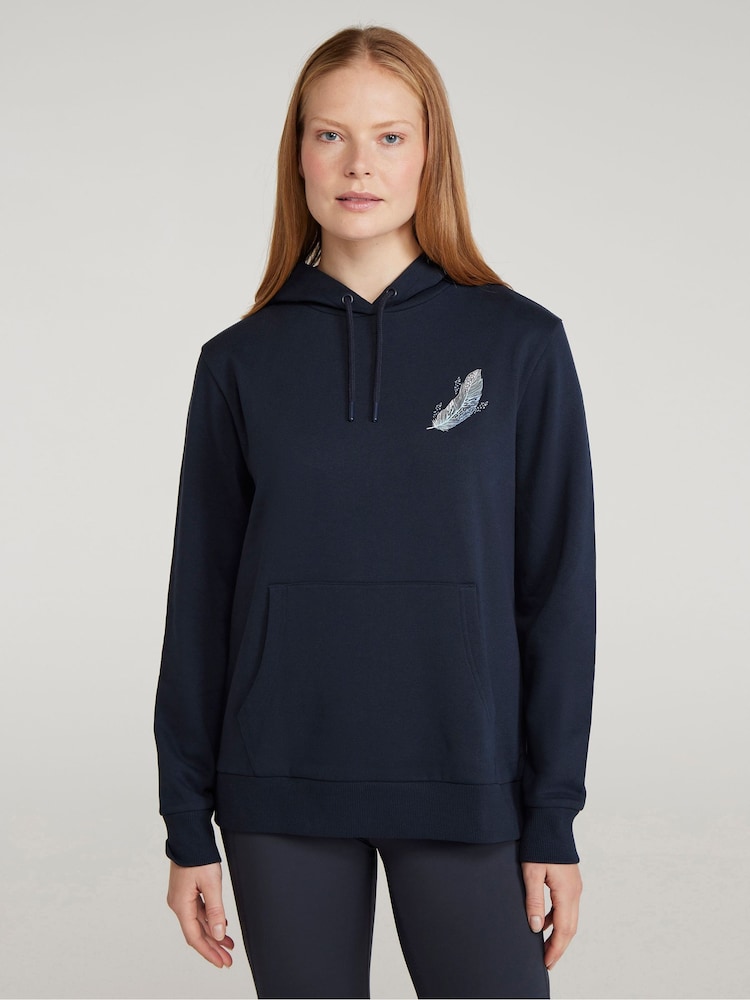 Mountain Warehouse Blue Womens Printed Floating Feather Hoodie - Image 1 of 10 Mountain Warehouse Blue Womens Printed Floating Feather Hoodie - Image 1 of 10