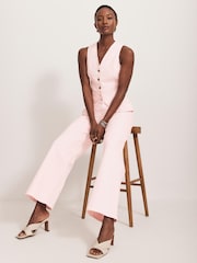 Mint Velvet Pink Wide Leg Jeans - Image 2 of 8