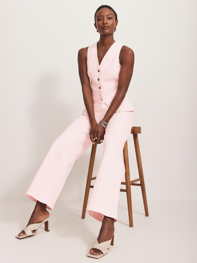 Mint Velvet Pink Wide Leg Jeans - Image 2 of 8