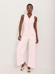 Mint Velvet Pink Wide Leg Jeans - Image 5 of 8