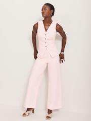 Mint Velvet Pink Wide Leg Jeans - Image 6 of 8