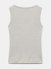 Mint Velvet Grey Ribbed Knit Vest Top - Image 7 of 7