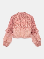 Mint Velvet Orange Printed Cotton Blouse - Image 8 of 8