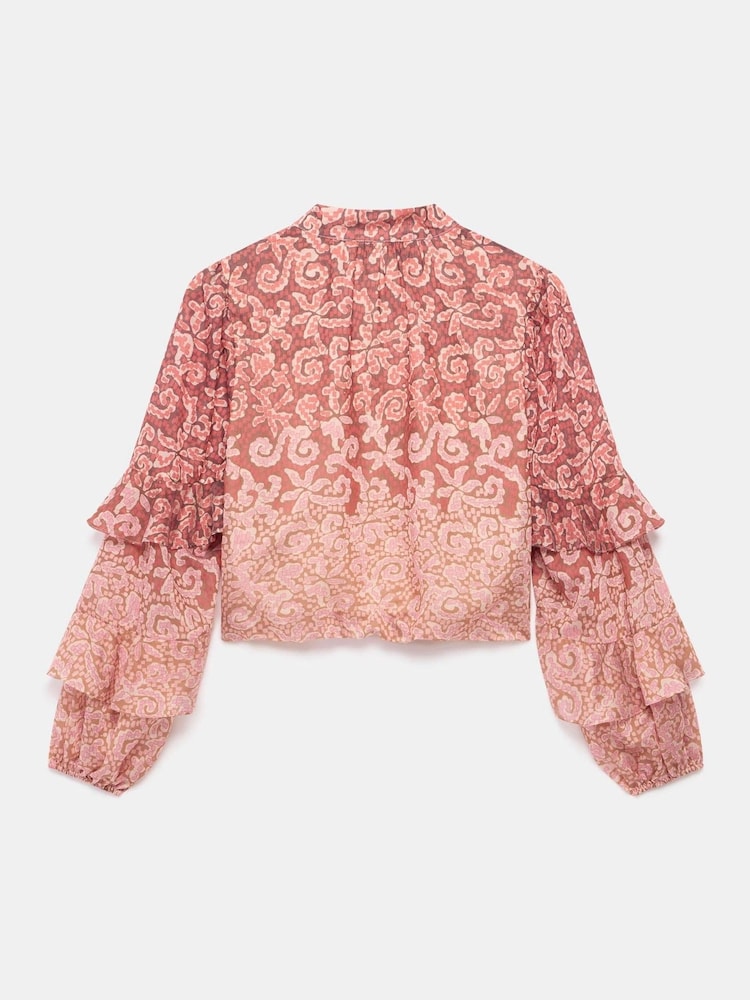 Mint Velvet Orange Printed Cotton Blouse - Image 8 of 8