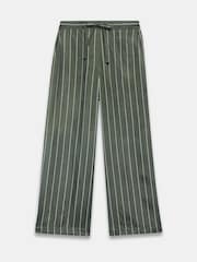 Mint Velvet Green Striped Wide Trousers - Image 7 of 8