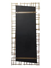 Libra Interiors Gold Lattice Wall Decor Mirror Brass Finish - Image 4 of 6