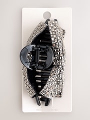Silver Tone Bow Sparkle Claw Clip - Image 7 of 7