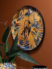 Libra Interiors Gold Blue Jungle Wall Decor 76cm - Image 1 of 6