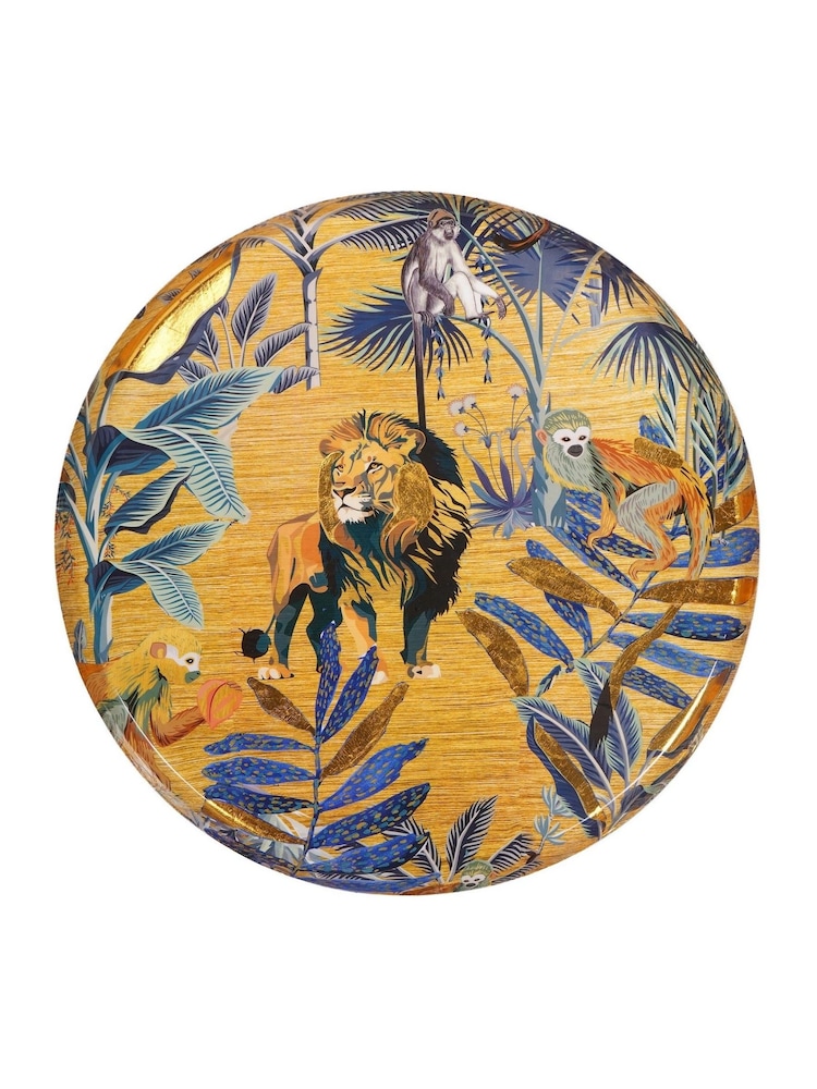 Libra Interiors Gold Blue Jungle Wall Decor 76cm - Image 2 of 6