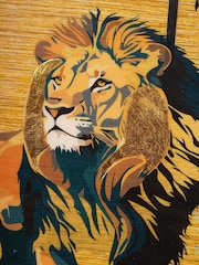 Libra Interiors Gold Blue Jungle Wall Decor 76cm - Image 6 of 6