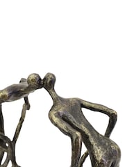 Libra Interiors Bronze Smooching Cyclist Sculpture - Image 4 of 5