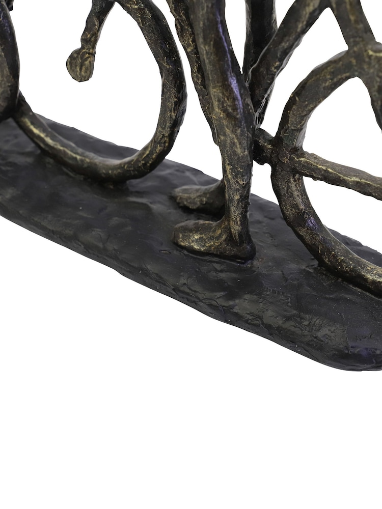 Libra Interiors Bronze Smooching Cyclist Sculpture - Image 5 of 5
