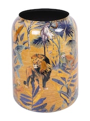 Libra Interiors Gold Blue Large Jungle Vase - Image 2 of 6