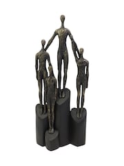 Libra Interiors Bronze Abstract Family Sculpture on Hearts Plinth - Image 2 of 6
