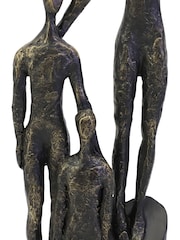Libra Interiors Bronze Abstract Family Sculpture on Hearts Plinth - Image 5 of 6