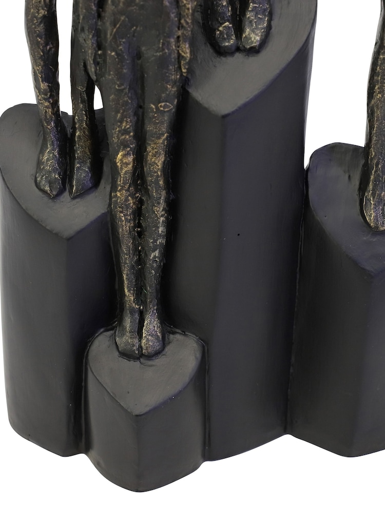 Libra Interiors Bronze Abstract Family Sculpture on Hearts Plinth - Image 6 of 6