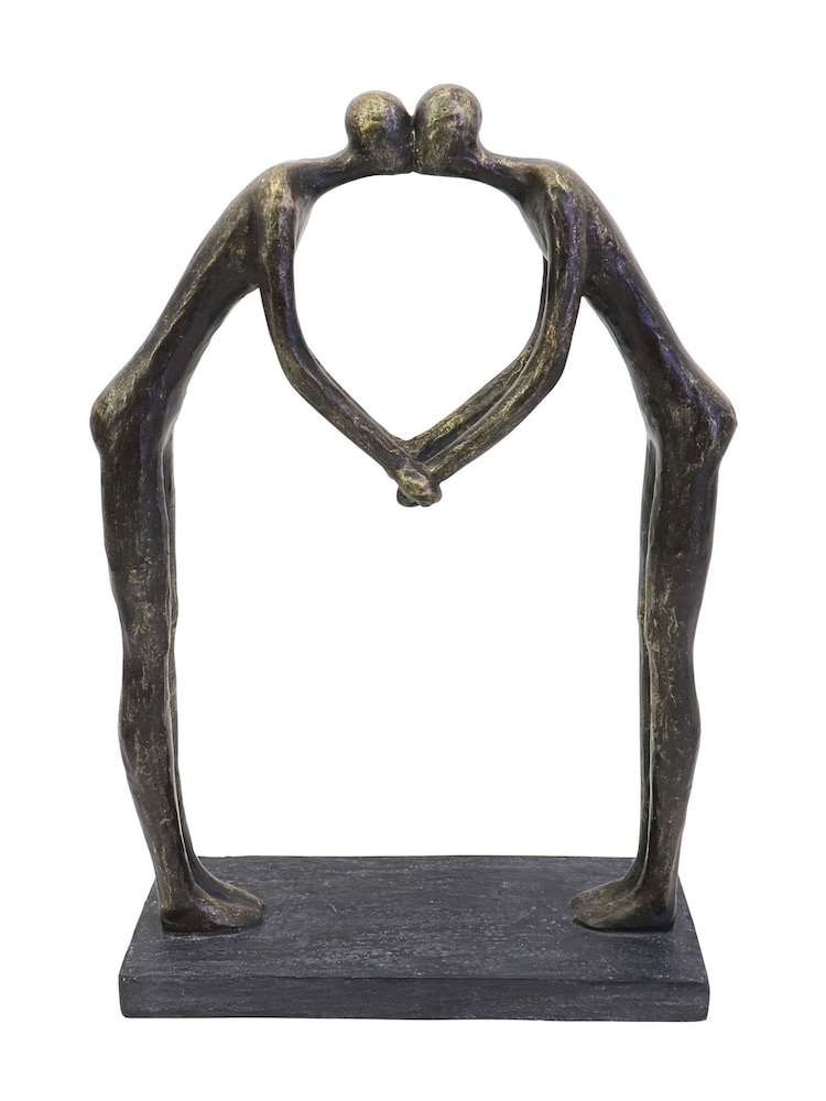 Libra Interiors Bronze Lovers Heart Sculpture - Image 2 of 4