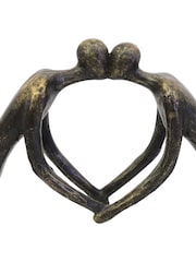Libra Interiors Bronze Lovers Heart Sculpture - Image 4 of 4