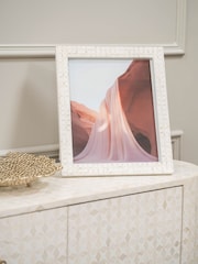 Libra Interiors White Aspen Bone Inlay Photo Frame 11x14 - Image 1 of 6