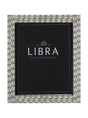 Libra Interiors Grey White Burgess Inlay Photo Frame 11x14 - Image 3 of 6
