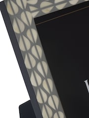 Libra Interiors Grey White Burgess Inlay Photo Frame 11x14 - Image 5 of 6
