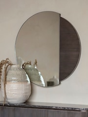 Libra Interiors Black Belvedere Wall Mirror 90cm - Image 1 of 4