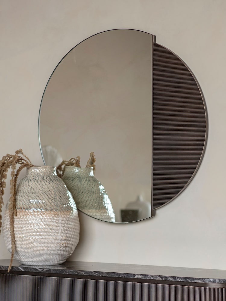 Libra Interiors Black Belvedere Wall Mirror 90cm - Image 1 of 4