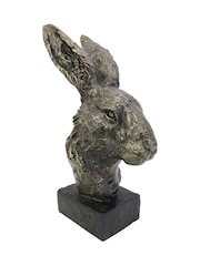 Libra Interiors Bronze Albert Rabbit Head Sculpture - Image 3 of 6