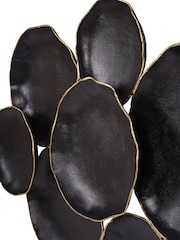 Libra Interiors Black Gold Arlow 7 Disc Black Metal Wall Art - Image 5 of 5