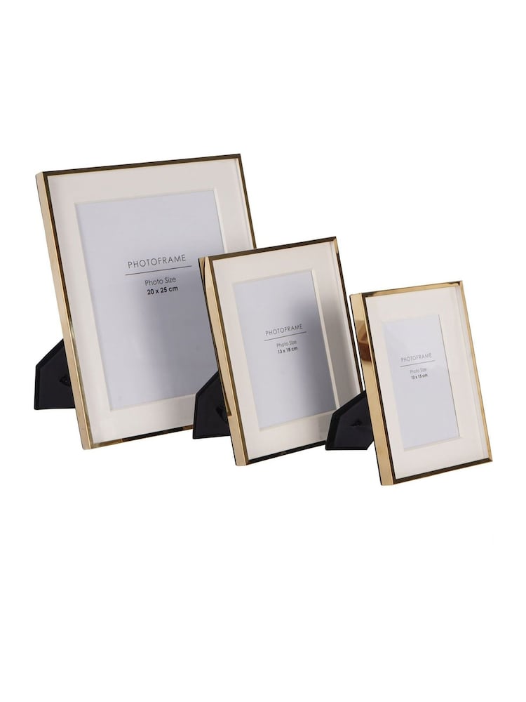 Libra Interiors Gold Strand Photo Frame Iron 13x18cm 3D - Image 6 of 6
