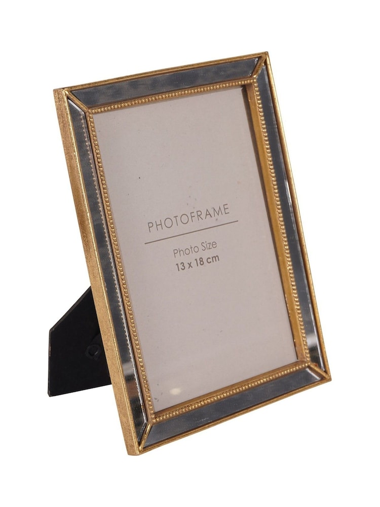 Libra Interiors Gold Danes Photo Frame Mirror Polyresin 13x18cm - Image 2 of 4