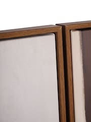 Libra Interiors Set of 2 Brown Ochre Natural Modern Abstract Wall Art - Image 4 of 5