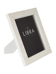 Libra Interiors White Aspen Bone Inlay Photo Frame 8x10 - Image 2 of 6