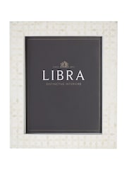 Libra Interiors White Aspen Bone Inlay Photo Frame 8x10 - Image 3 of 6