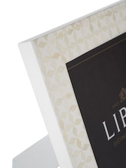 Libra Interiors White Aspen Bone Inlay Photo Frame 8x10 - Image 5 of 6