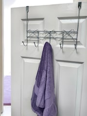 Showerdrape Set of 2 Chrome Bows Over Door Storage Hooks - Image 1 of 5