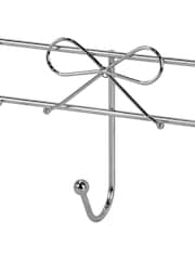 Showerdrape Set of 2 Chrome Bows Over Door Storage Hooks - Image 4 of 5