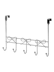 Showerdrape Set of 2 Chrome Bows Over Door Storage Hooks - Image 5 of 5
