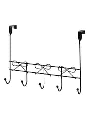 Showerdrape Set of 2 Black Bows Over Door Storage Hooks - Image 5 of 5
