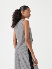 Hush Black Front Knot Crop Top - Image 3 of 6