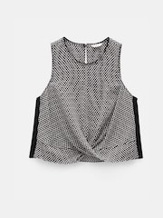 Hush Black Front Knot Crop Top - Image 6 of 6